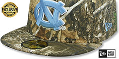 UNC NCAA TEAM-BASIC Realtree Camo Fitted Hat by New Era - 4th View