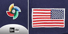 USA 2023 WBC GAME STRAPBACK Navy Hat by New Era - 4th View