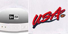 USA Basketball SHIELD SNAPBACK White Hat by New Era - 4th View