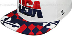 USA MARYLAND FLAG SNAPBACK White Hat by Zephyr - 4th View