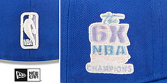 Warriors 6X NBA CHAMPS POP-SWEAT Royal-Lavender Fitted Hat by New Era - 4th View