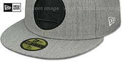 Warriors HEATHER-POP Light Grey Fitted Hat by New Era - 4th View