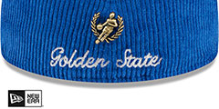 Warriors LETTERMAN PIN CORDUROY Royal Fitted Hat by New Era - 4th View