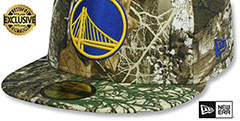 Warriors NBA TEAM-BASIC Realtree Camo Fitted Hat by New Era - 4th View