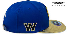 Warriors TEAM-BASIC STRAPBACK Royal-Gold Hat by Pro Standard - 4th View