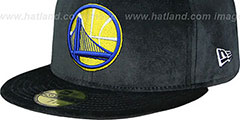 Warriors TEAM-BASIC VELOUR Black Fitted Hat by New Era - 4th View