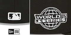 White Sox 2005 WORLD SERIES SIDE-PATCH UP Black-White Fitted Hat by New Era - 4th View