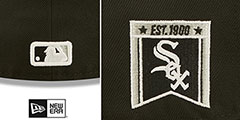 White Sox BANNER SIDE-PATCH Black Fitted Hat by New Era - 4th View