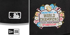 White Sox BOTANICAL SIDE-PATCH Black Fitted Hat by New Era - 4th View