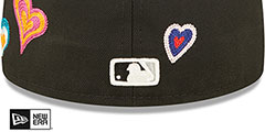 White Sox CHAIN STITCH HEARTS Black Fitted Hat by New Era - 4th View