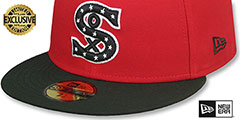 White Sox COOPERPACK Red-Black Fitted Hat by New Era - 4th View