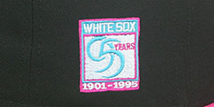 White Sox MIAMI VICE SIDE-PATCH Black-Beetroot Fitted Hat by New Era - 4th View