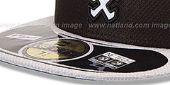 White Sox MLB DIAMOND ERA 59FIFTY Black-Grey BP Hat by New Era - 4th View