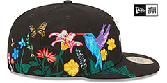 White Sox SIDE-BLOOM Black Fitted Hat by New Era - 4th View