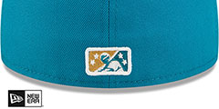 Whitecaps THEME NIGHT Teal-Tan Fitted Hat by New Era - 4th View