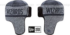 Wizards FROSTWORK TRAPPER Navy Knit Hat by New Era - 4th View