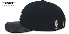 Wizards LOW-PRO GOLD METAL BADGE STRAPBACK Black Hat by Pro Standard - 4th View