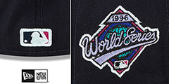 Yankees 1996 WS POLAR LIGHTS Navy-Teal Fitted Hat by New Era - 4th View