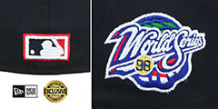 Yankees 1998 WORLD SERIES RED-BOTTOM Navy Fitted Hat by New Era - 4th View