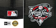 Yankees 2000 WS MESH-BACK SIDE-PATCH Black-Red Fitted Hat by New Era - 4th View