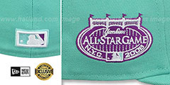 Yankees 2008 ALL STAR GAME PURPLE-BOTTOM Mint Fitted Hat by New Era - 4th View