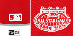 Yankees 2008 ASG SIDE-PATCH UP Red-White Fitted Hat by New Era - 4th View