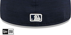 Yankees 2024 ONFIELD CLUBHOUSE Heather Navy Fitted Hat by New Era - 4th View