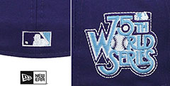 Yankees 75TH WORLD SERIES SKY-BOTTOM Purple Fitted Hat by New Era - 4th View