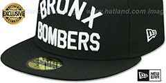 Yankees BRONX BOMBERS Black Fitted Hat by New Era - 4th View