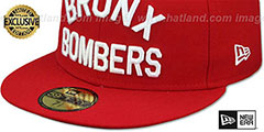 Yankees BRONX BOMBERS Red Fitted Hat by New Era - 4th View