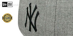 Yankees BRONX BOMBERS SNAPBACK Heather Light Grey Hat by New Era - 4th View