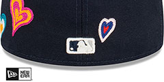 Yankees CHAIN STITCH HEARTS Navy Fitted Hat by New Era - 4th View