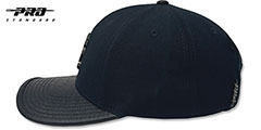 Yankees LOW-PRO BLACK METAL BADGE STRAPBACK Navy-Black Hat by Pro Standard - 4th View