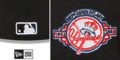 Yankees METALLIC LOGO SIDE-PATCH Black Fitted Hat by New Era - 4th View