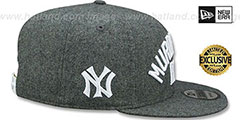 Yankees MURDERERS ROW SNAPBACK Melton Grey Hat by New Era - 4th View