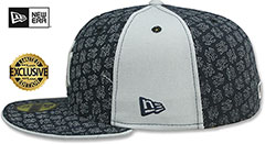 Yankees NY FADE ALL-OVER PINWHEEL Navy-Grey Fitted Hat by New Era - 4th View