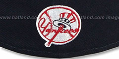 Yankees SCRIPT-PUNCH Navy-Grey Fitted Hat by New Era - 4th View