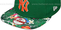 Yankees SUNSHINE BLOOM SNAPBACK Green-Multi Hat by New Era - 4th View