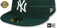 Yankees TEAM-BASIC Dark Green-White Fitted Hat by New Era - 4th View