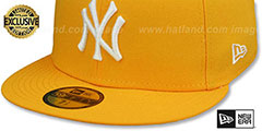 Yankees TEAM-BASIC Gold-White Fitted Hat by New Era - 4th View