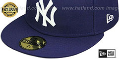 Yankees TEAM-BASIC Navy-White Fitted Hat by New Era - 4th View