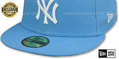 Yankees TEAM-BASIC Sky-White Fitted Hat by New Era - 4th View