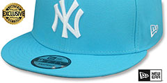 Yankees TEAM-BASIC SNAPBACK Blue-White Hat by New Era - 4th View