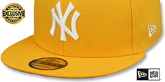 Yankees TEAM-BASIC SNAPBACK Gold-White Hat by New Era - 4th View