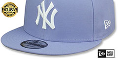 Yankees TEAM-BASIC SNAPBACK Lavender-White Hat by New Era - 4th View