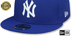 Yankees TEAM-BASIC SNAPBACK Royal-White Hat by New Era - 4th View