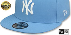 Yankees TEAM-BASIC SNAPBACK Sky-White Hat by New Era - 4th View