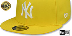 Yankees TEAM-BASIC SNAPBACK Yellow-White Hat by New Era - 4th View