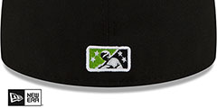 Yard Goats THEME NIGHT Black-Lime Fitted Hat by New Era - 4th View