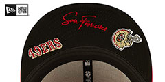 49ers TRIPLE THREAT IDENTITY Red Fitted Hat by New Era - 5th View